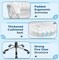 Adjustable Ergonomic Swivel Desk Chair with Lumbar Support and Armrest, White High Back Executive Chair PU Leather Business Manager's Office Chair